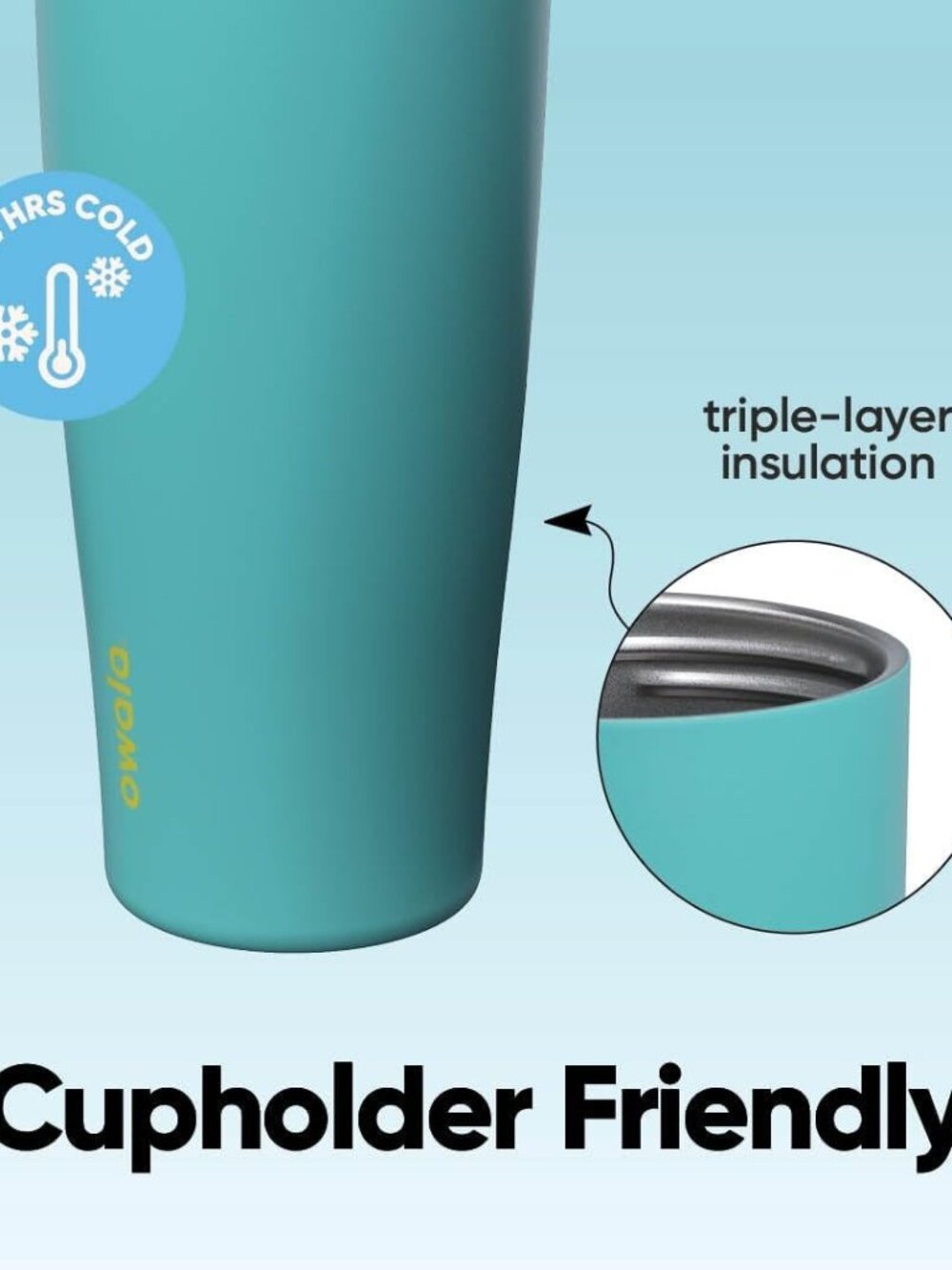 FreeSip Tumbler Insulated Stainless Steel Water Bottle with Built-in Straw and S - Picture 7 of 7